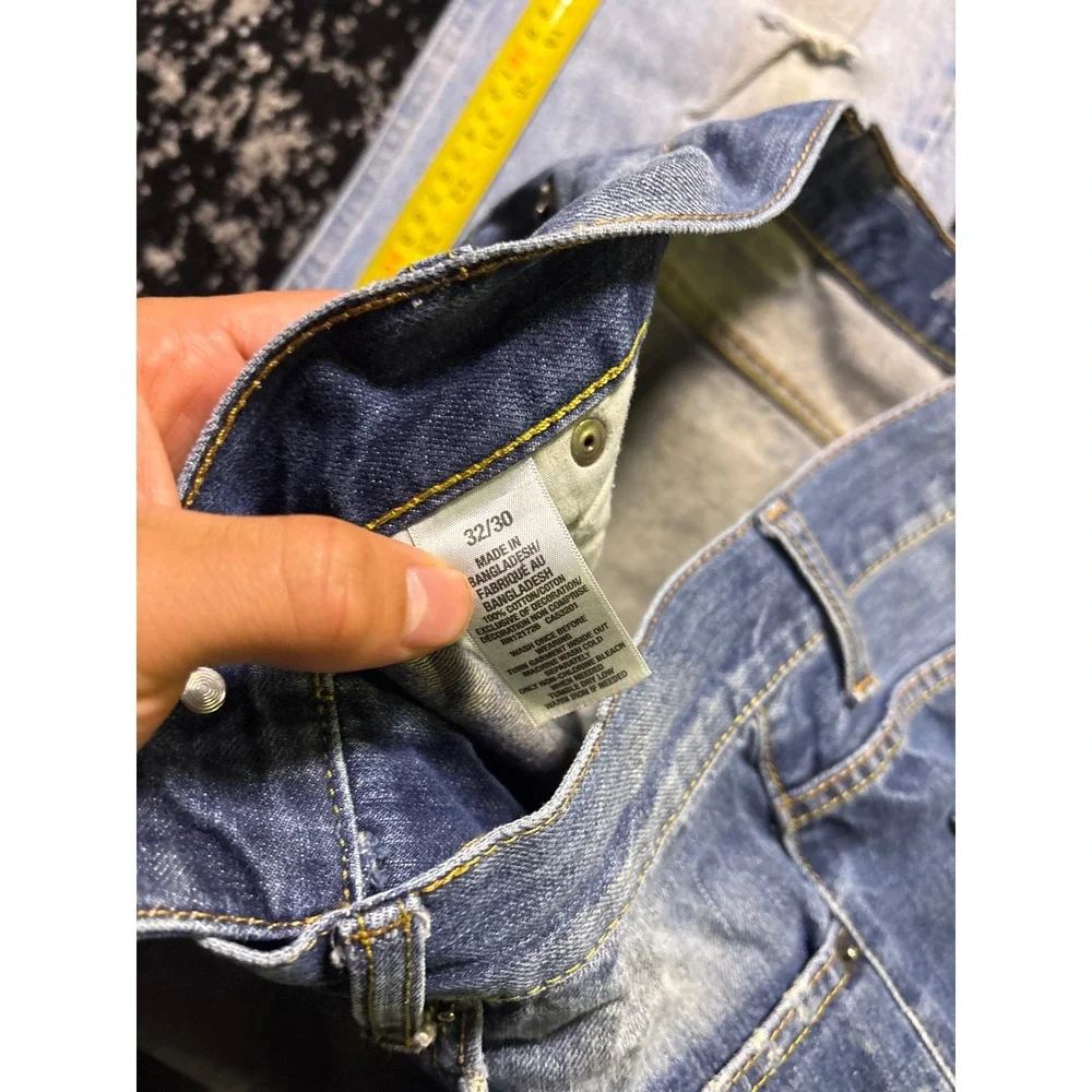 Aeropostale Mens Slim Bootcut Jeans Blue Denim Y2K Grunge 32x30
